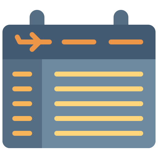 Flight schedule Generic color fill icon