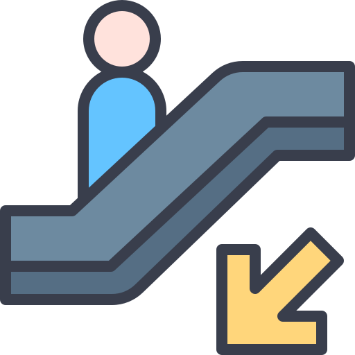 rolltreppe runter Generic color lineal-color icon