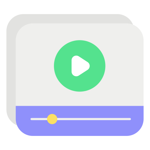 Online video Generic color fill icon