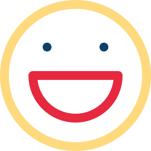 szczęśliwy Basic Rounded Lineal Color ikona