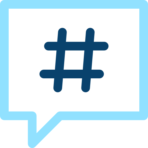 Hashtag Basic Rounded Lineal Color icon