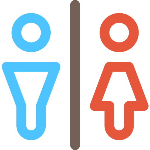 Bathroom Basic Rounded Lineal Color icon
