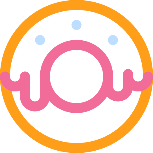 Doughnut Basic Rounded Lineal Color icon