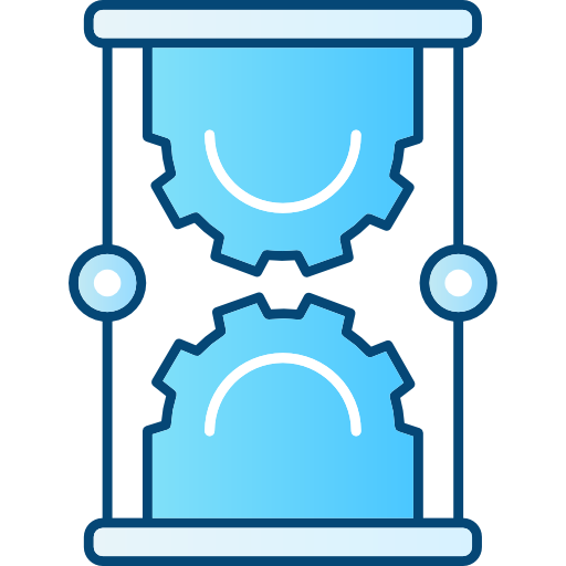 時間 Cubydesign Blue icon