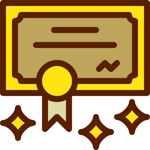 Certificate Berkahicon Lineal Color icon