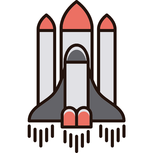 Rocket Cubydesign Lineal Color  icon