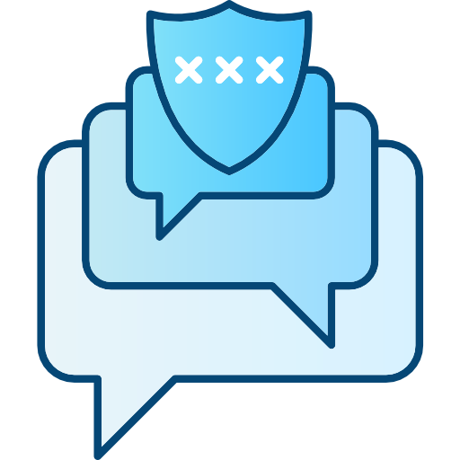 Conversation Cubydesign Blue icon