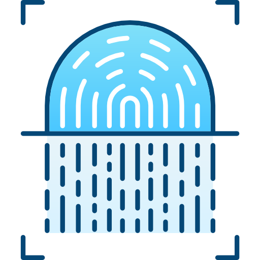 impronta digitale Cubydesign Blue icona