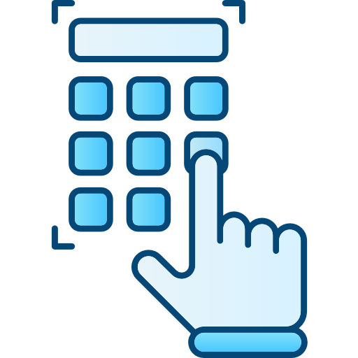 Password Cubydesign Blue icon