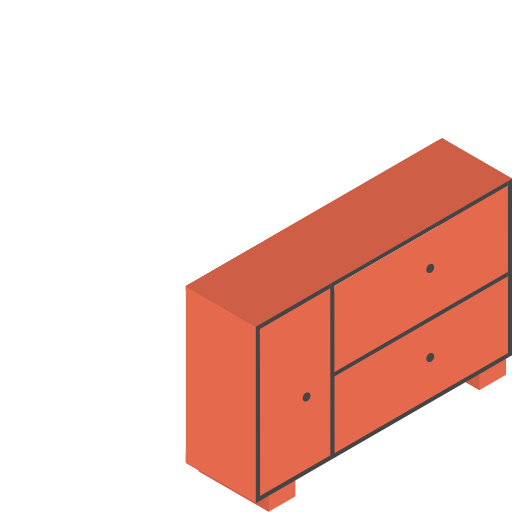 Cupboard Berkahicon Isometric icon
