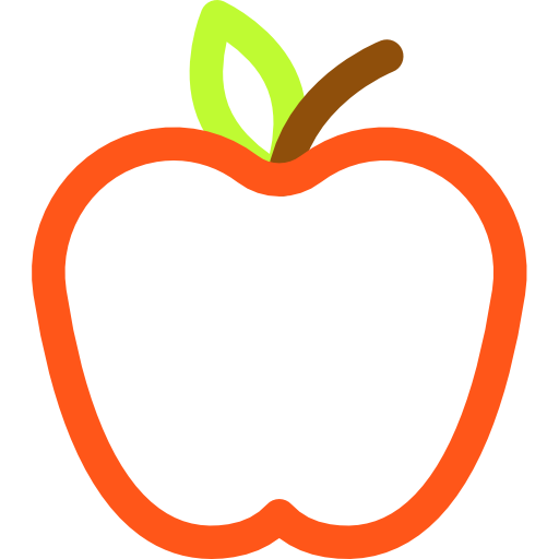 яблоко Basic Rounded Lineal Color иконка
