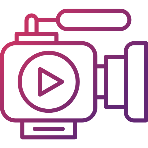 camara de video Cubydesign Gradient icono