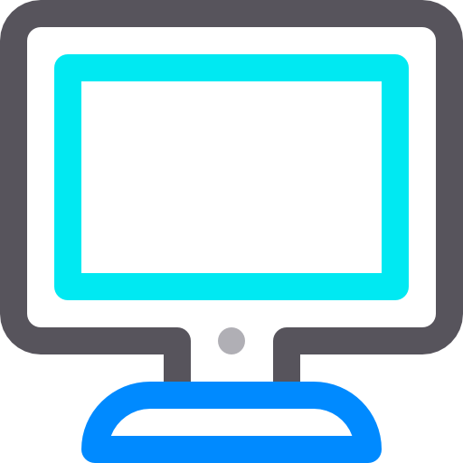 テレビ Basic Rounded Lineal Color icon