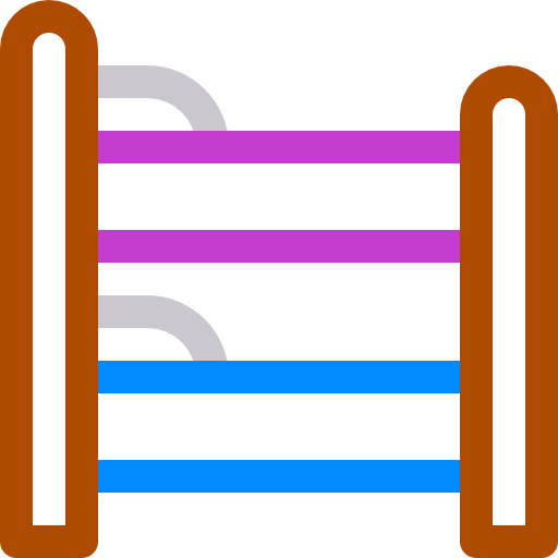 Bunk bed Basic Rounded Lineal Color icon