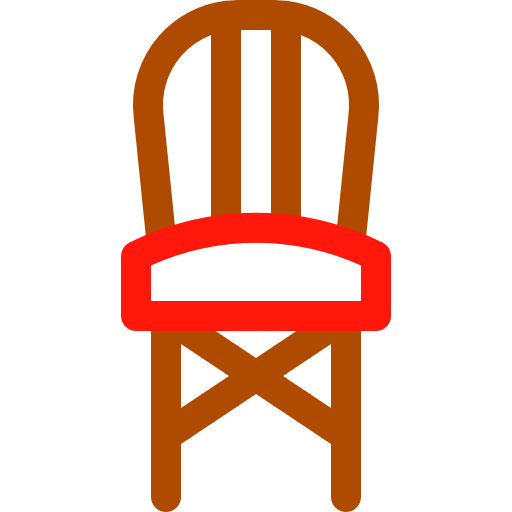 Chair Basic Rounded Lineal Color icon