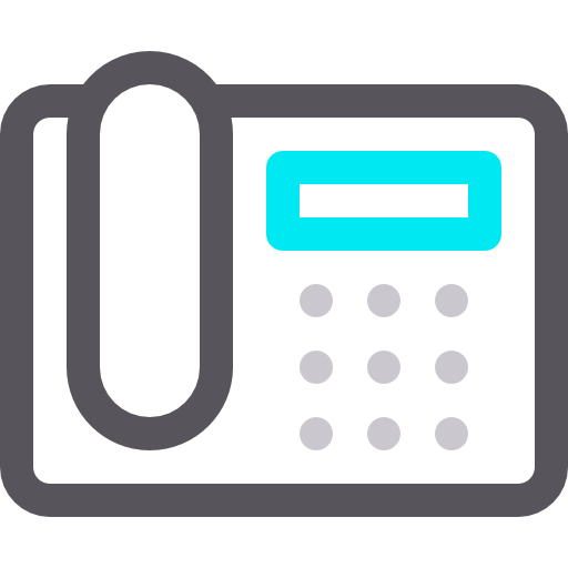 電話 Basic Rounded Lineal Color icon