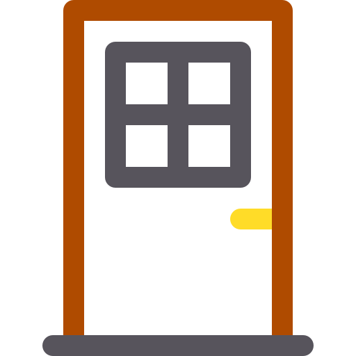 Door Basic Rounded Lineal Color icon