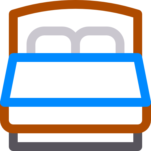 침대 Basic Rounded Lineal Color icon