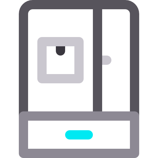 Fridge Basic Rounded Lineal Color icon