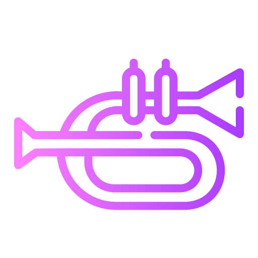 trompet Generic gradient outline icoon