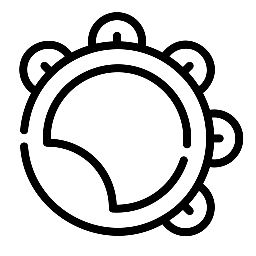 tamborin Generic black outline icon