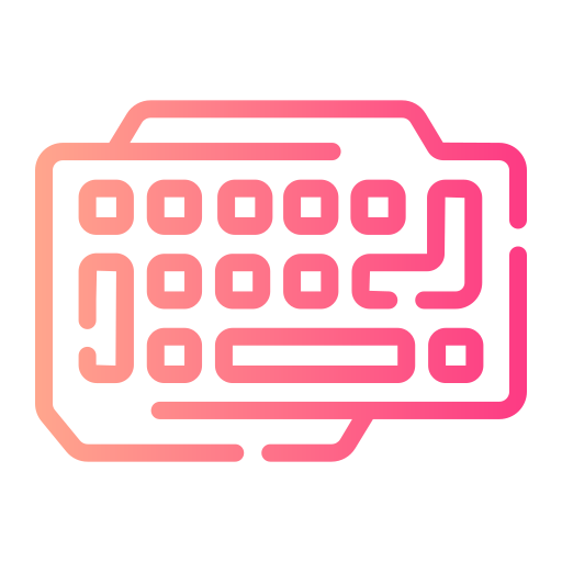 teclado Generic gradient outline icono