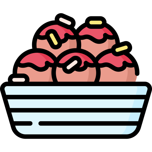 takoyaki Special Lineal color ikona