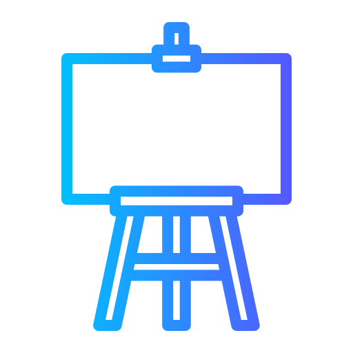 Easel Generic gradient outline icon