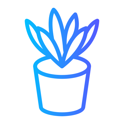 plant in bloempot Generic gradient outline icoon