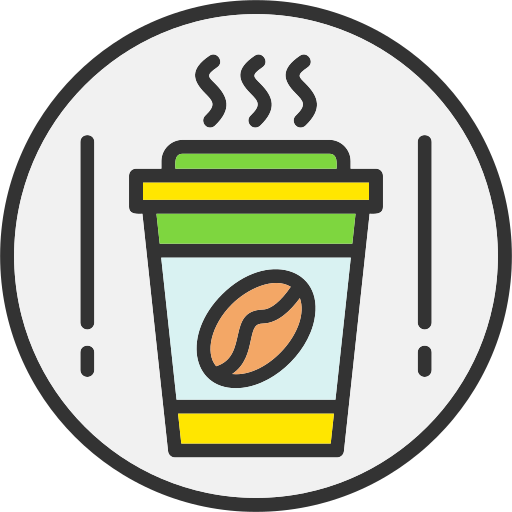 테이크아웃 커피 Generic color lineal-color icon