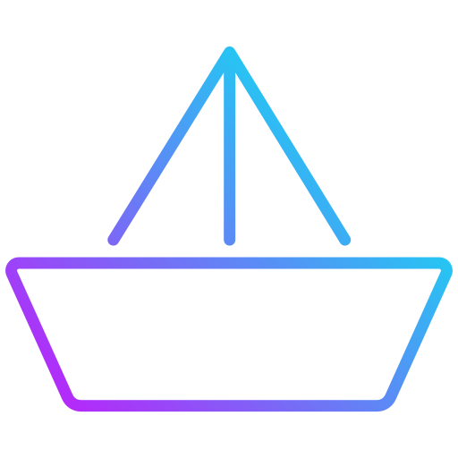 papierowa łódka Generic gradient outline ikona
