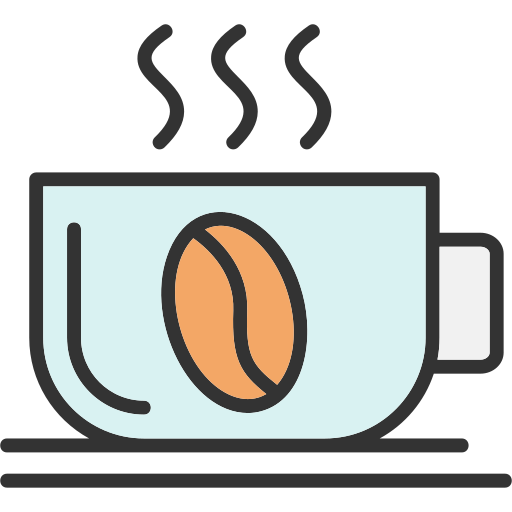 뜨거운 커피 Generic color lineal-color icon