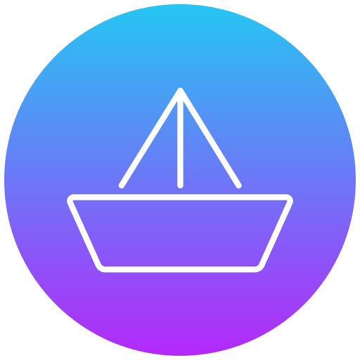 papierowa łódka Generic gradient fill ikona
