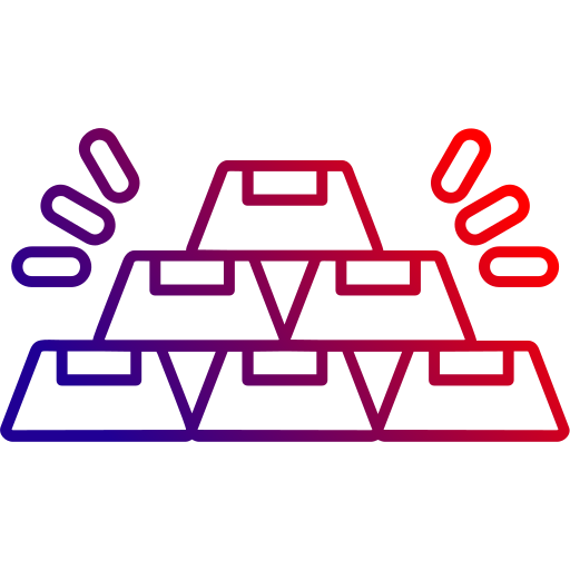lingot d'or Generic gradient outline Icône