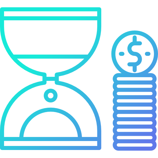 Время - деньги Cubydesign Gradient иконка