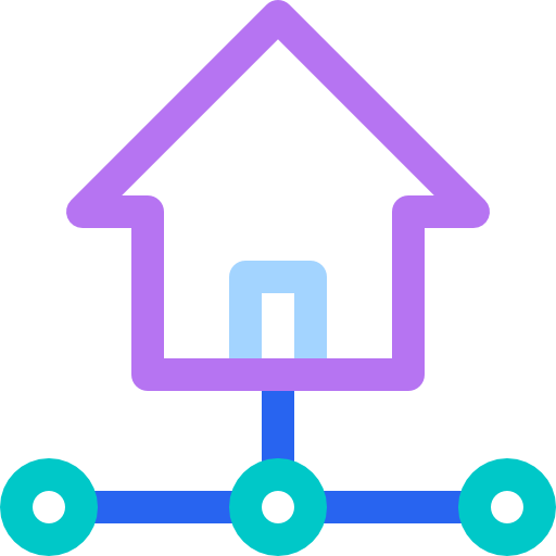 Дом Basic Rounded Lineal Color иконка