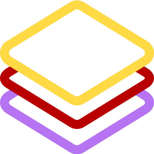レイヤー Basic Rounded Lineal Color icon