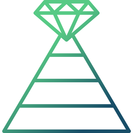 Pyramid Cubydesign Gradient icon