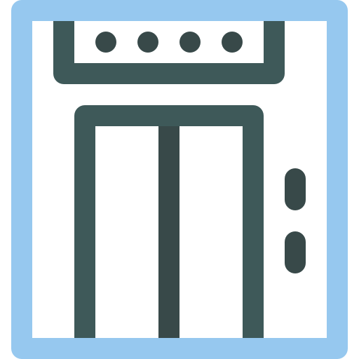 エレベーター Basic Rounded Lineal Color icon