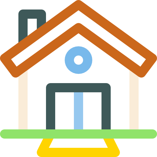 家 Basic Rounded Lineal Color icon