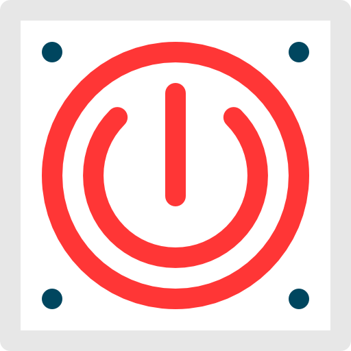 botón de encendido Basic Rounded Lineal Color icono