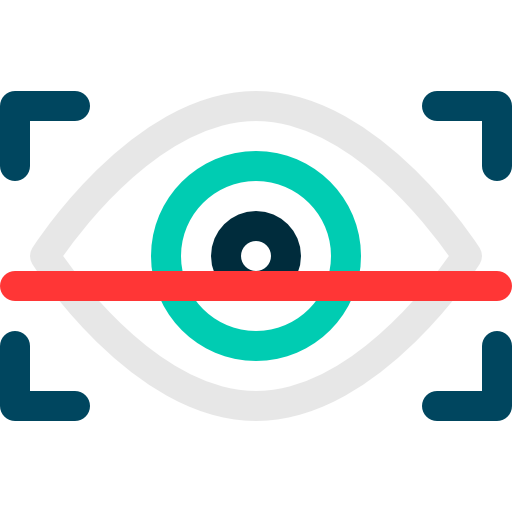 escaneo de ojos Basic Rounded Lineal Color icono