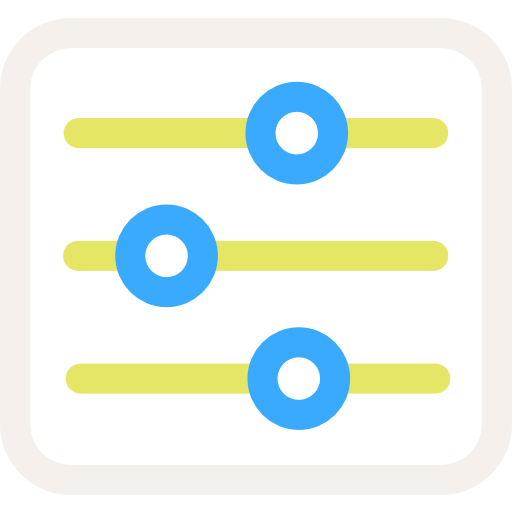 설정 Basic Rounded Lineal Color icon