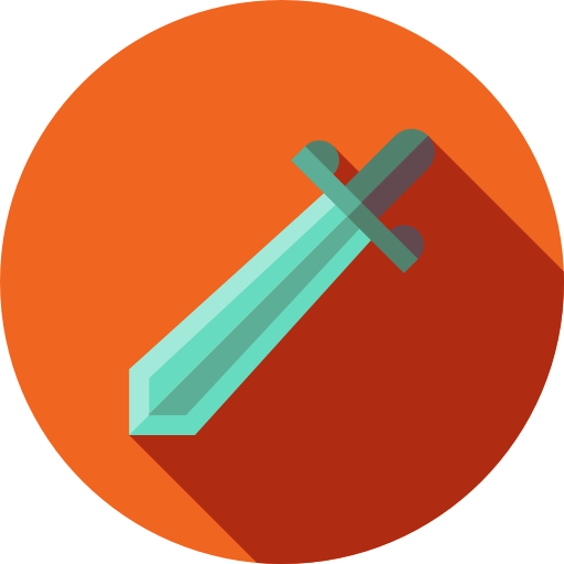 Sword Flat Circular Flat icon