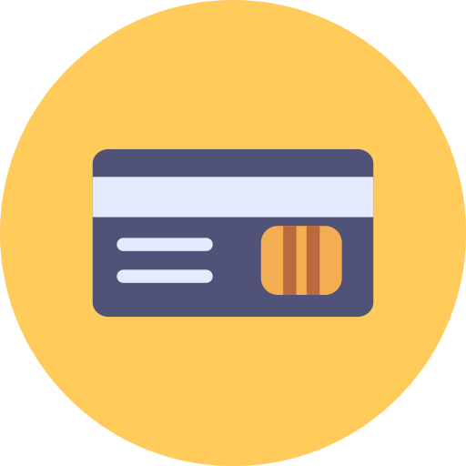 kredietkaart Generic color fill icoon