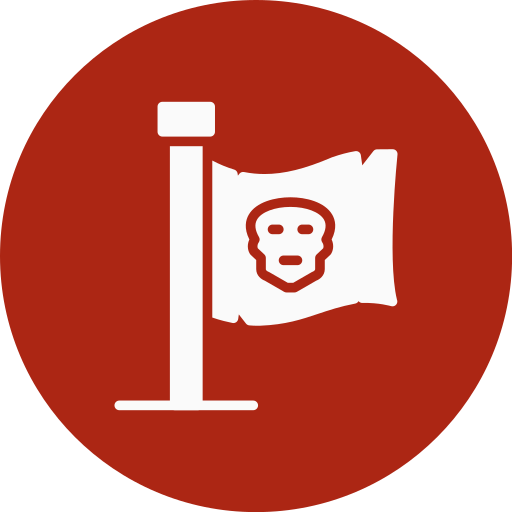 Piracy Generic color fill icon