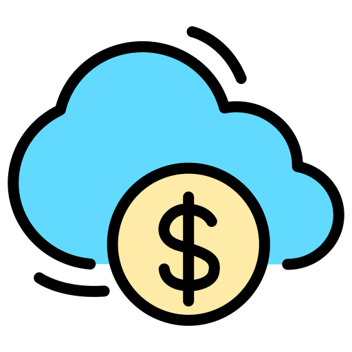 Cloud dollar Generic color lineal-color icon