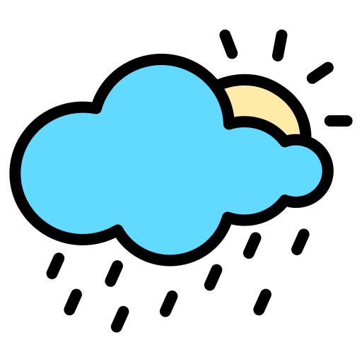 구름과 태양 Generic color lineal-color icon