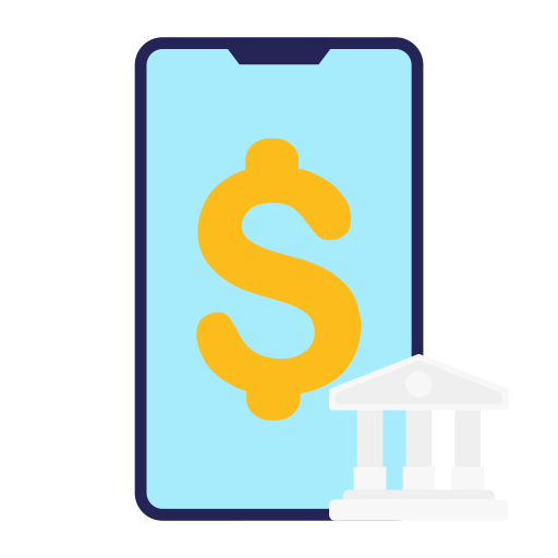 services bancaires en ligne Generic color fill Icône