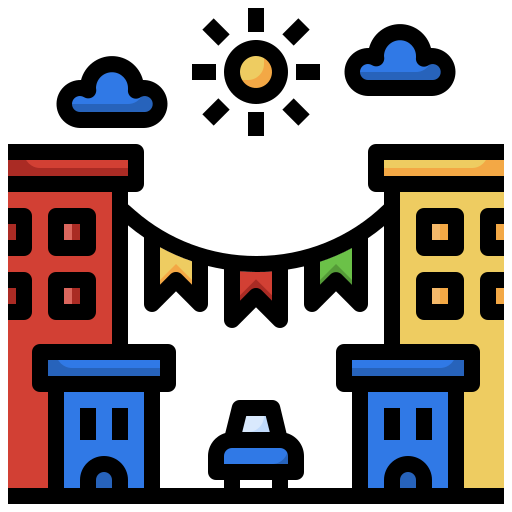 miasto Generic color lineal-color ikona